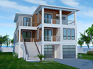 Coastal Contemporary House Plans
